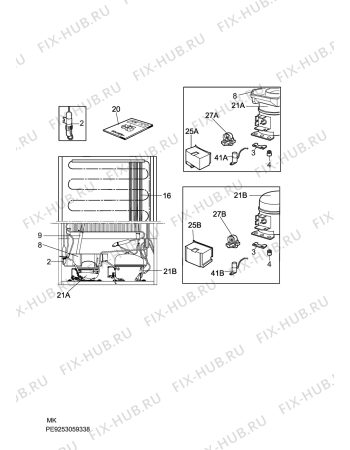 Взрыв-схема холодильника Electrolux EN3002AHW - Схема узла C10 Cold, users manual